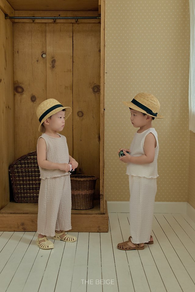 The Beige - Korean Baby Fashion - #onlinebabyboutique - Wrinkle Set