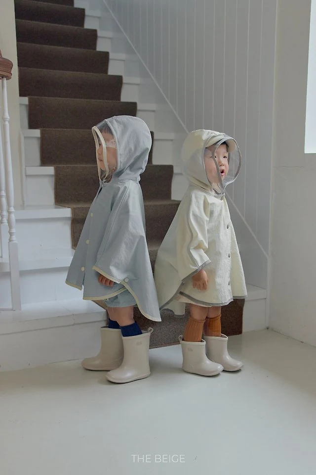 The Beige - Korean Baby Fashion - #onlinebabyboutique - Poncho Raincoat - 12