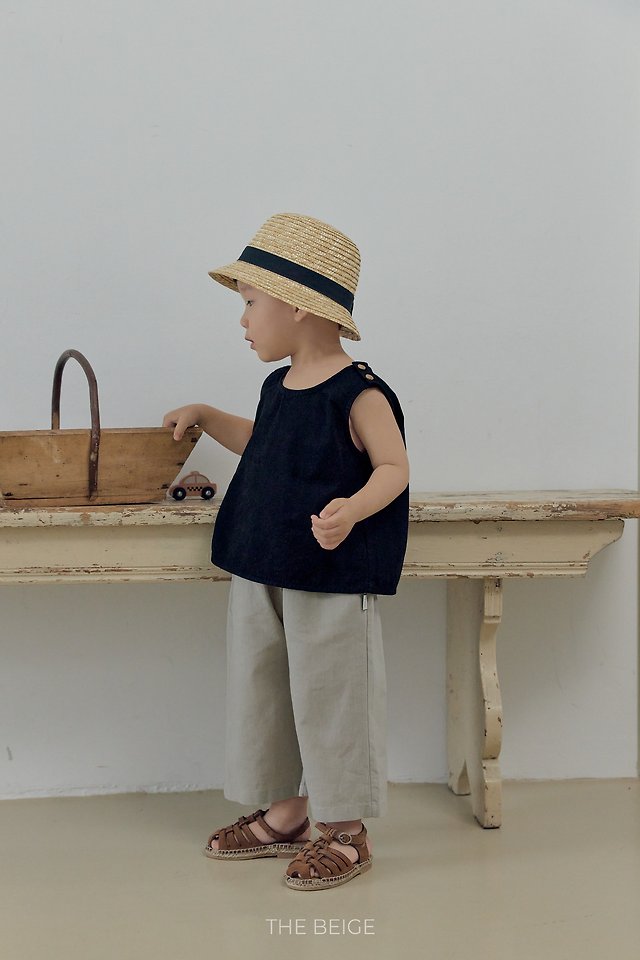 The Beige - Korean Baby Fashion - #onlinebabyshop - Linen Long Sleeveless - 6