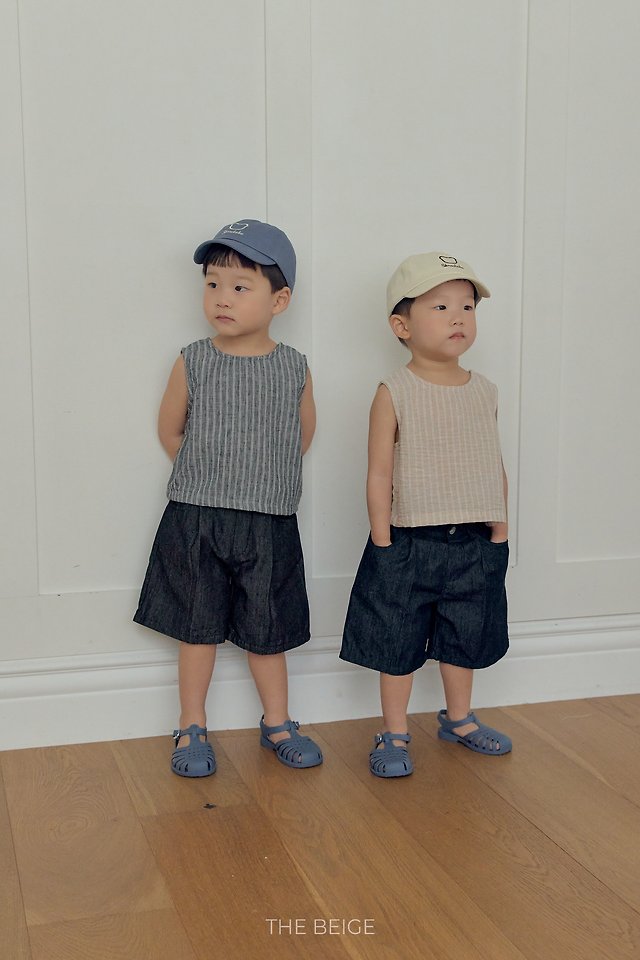 The Beige - Korean Baby Fashion - #onlinebabyboutique - ST Woven Sleeveless - 4