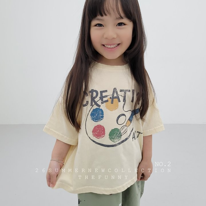 The Funny - Korean Children Fashion - #kidsshorts - Art Tee - 7
