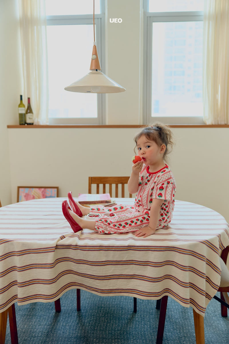 U Eo - Korean Children Fashion - #Kfashion4kids - Strawberry Pleats Set - 5