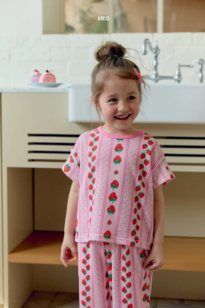 U Eo - Korean Children Fashion - #childofig - Strawberry Pleats Set - 10