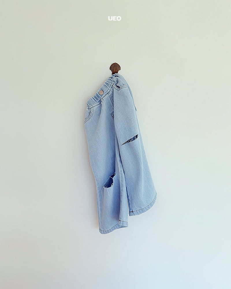 U Eo - Korean Children Fashion - #childrensboutique - Ice Vintage Denim Pants - 10