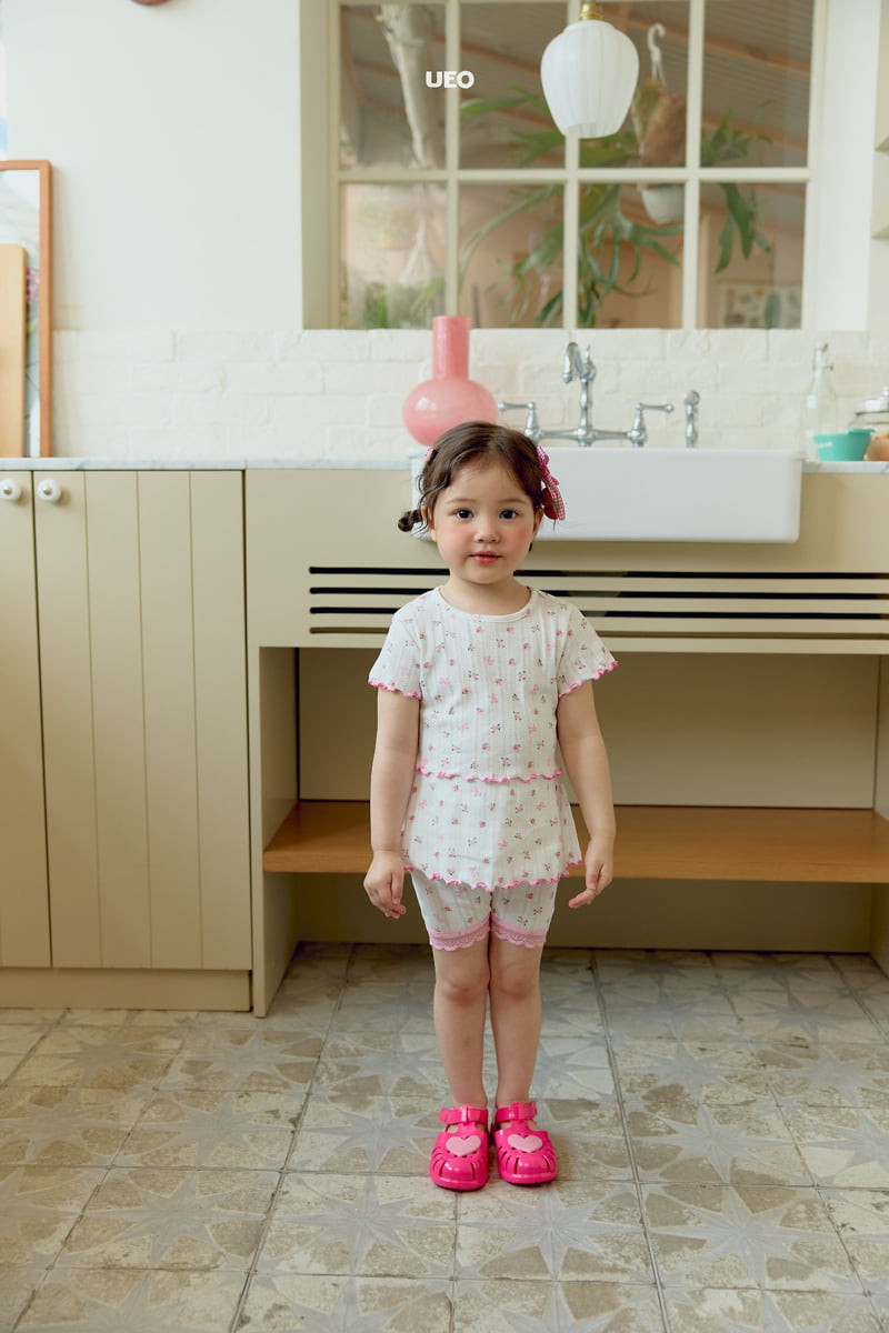 U Eo - Korean Children Fashion - #kidsstore - Rose Skirt Leggings Set - 9