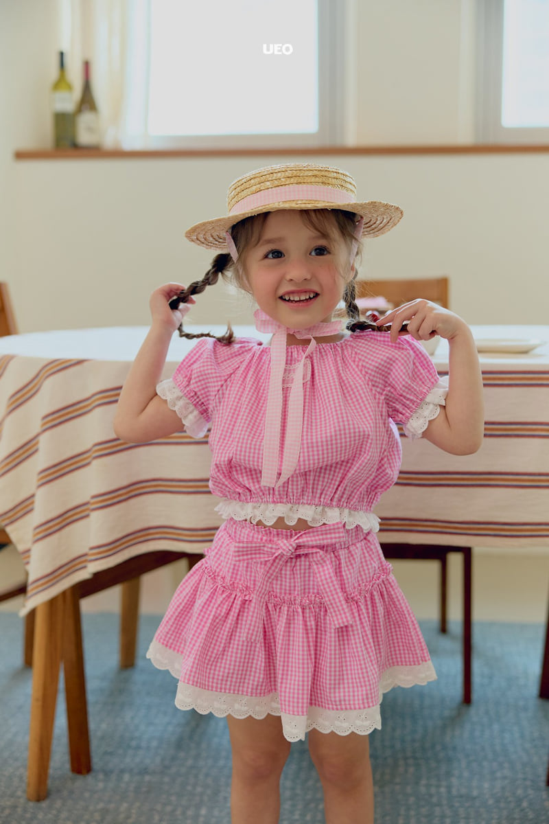 U Eo - Korean Children Fashion - #kidsstore - Ribbon Check Skirt - 3