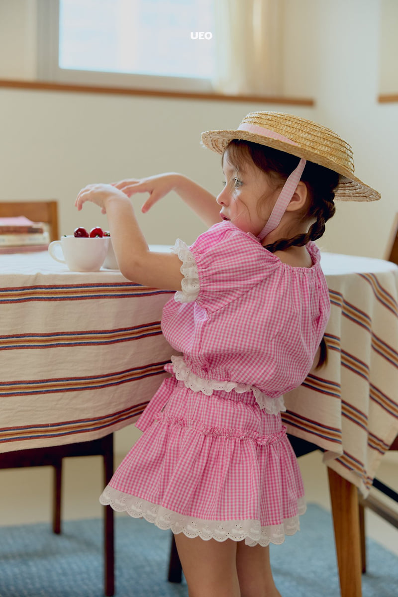 U Eo - Korean Children Fashion - #kidsstore - Ribbon Check Skirt - 4
