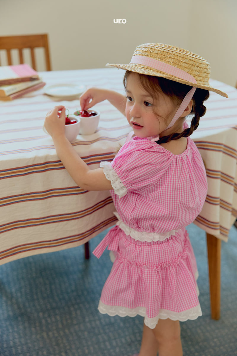 U Eo - Korean Children Fashion - #littlefashionista - Ribbon Check Skirt - 6