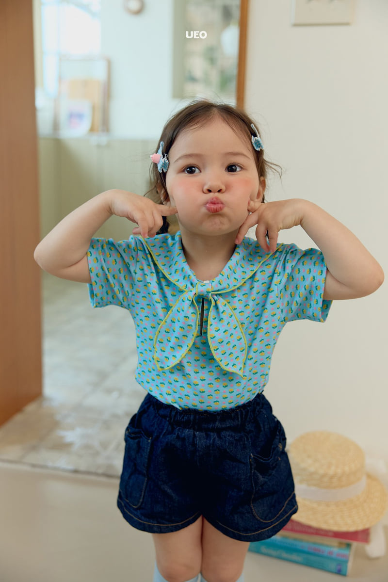 U Eo - Korean Children Fashion - #littlefashionista - Jenny Ribbon Denim Pants - 10