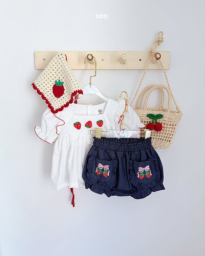 U Eo - Korean Children Fashion - #toddlerclothing - Darling Pocket Denim Pants - 12