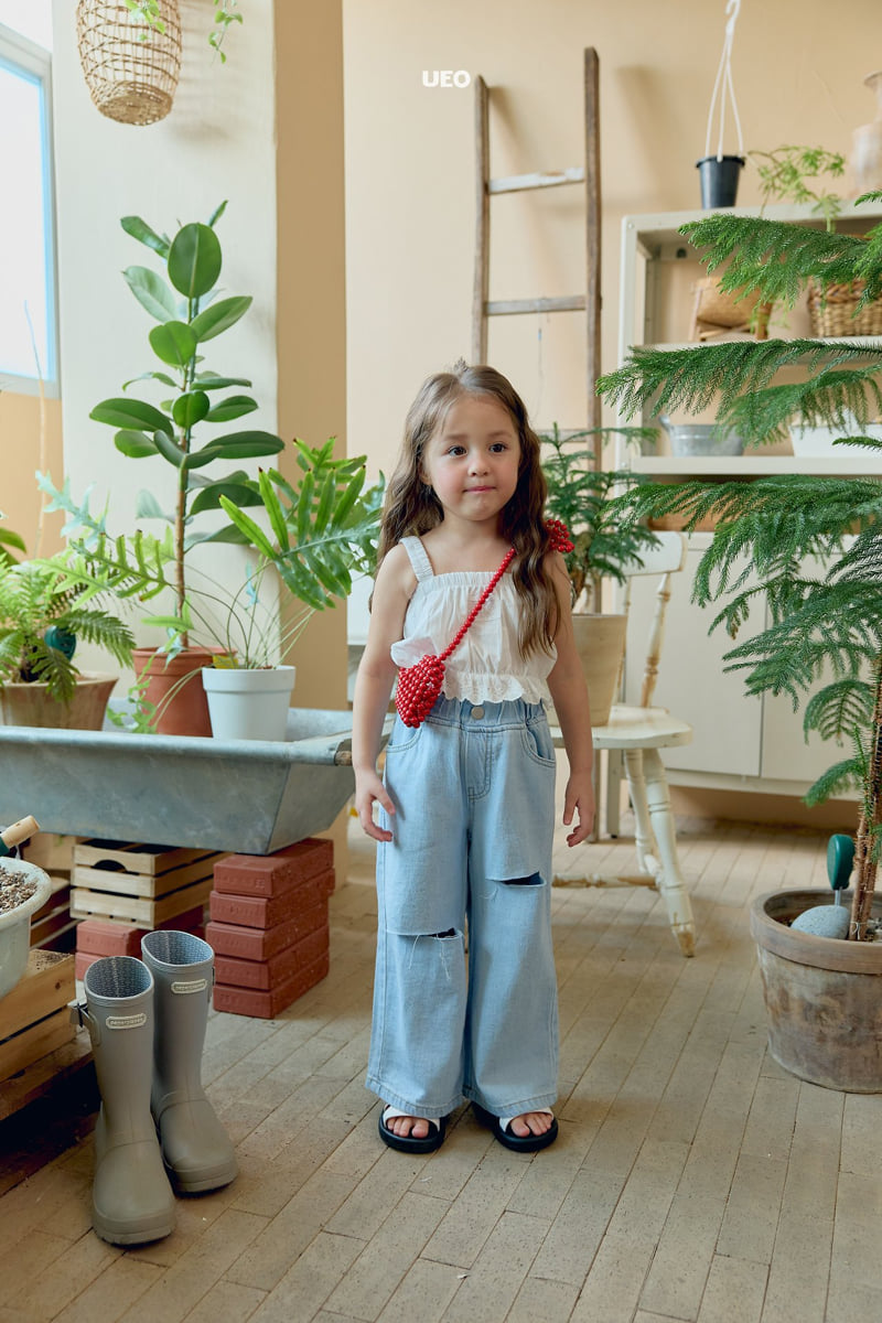 U Eo - Korean Children Fashion - #toddlerclothing - Ice Vintage Denim Pants - 7