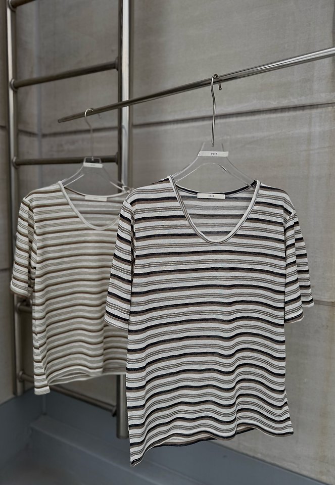Uoov - Korean Women Fashion - #momslook - UU Striped Tee - 2