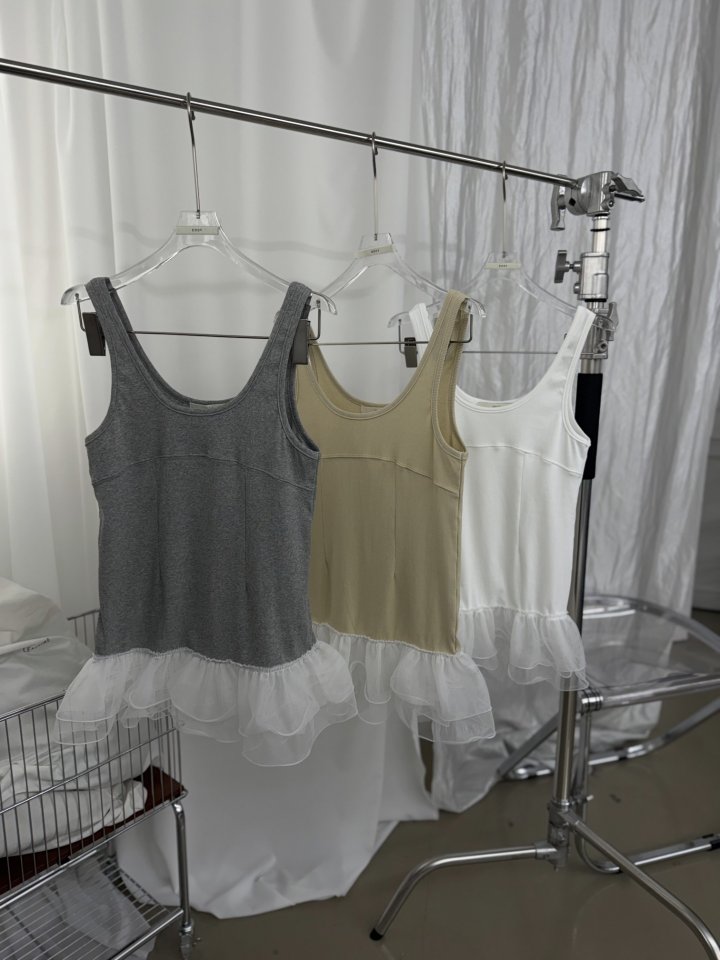 Uoov - Korean Women Fashion - #momslook - Frill Sleeveless