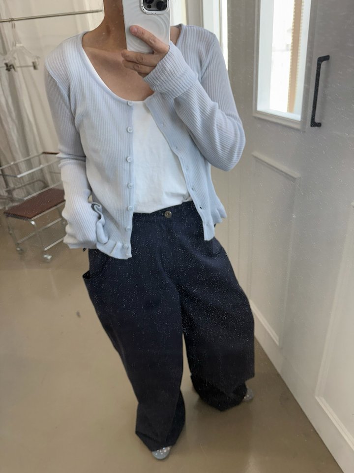 Uoov - Korean Women Fashion - #thatsdarling - Frill Linen Cardigan - 10