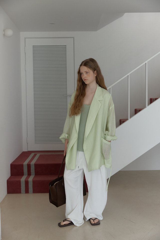 Uoov - Korean Women Fashion - #thatsdarling - Over Linen Jacket - 8