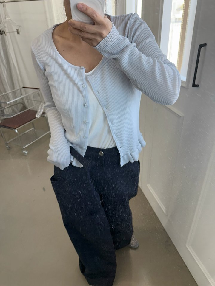 Uoov - Korean Women Fashion - #thelittlethings - Frill Linen Cardigan - 11
