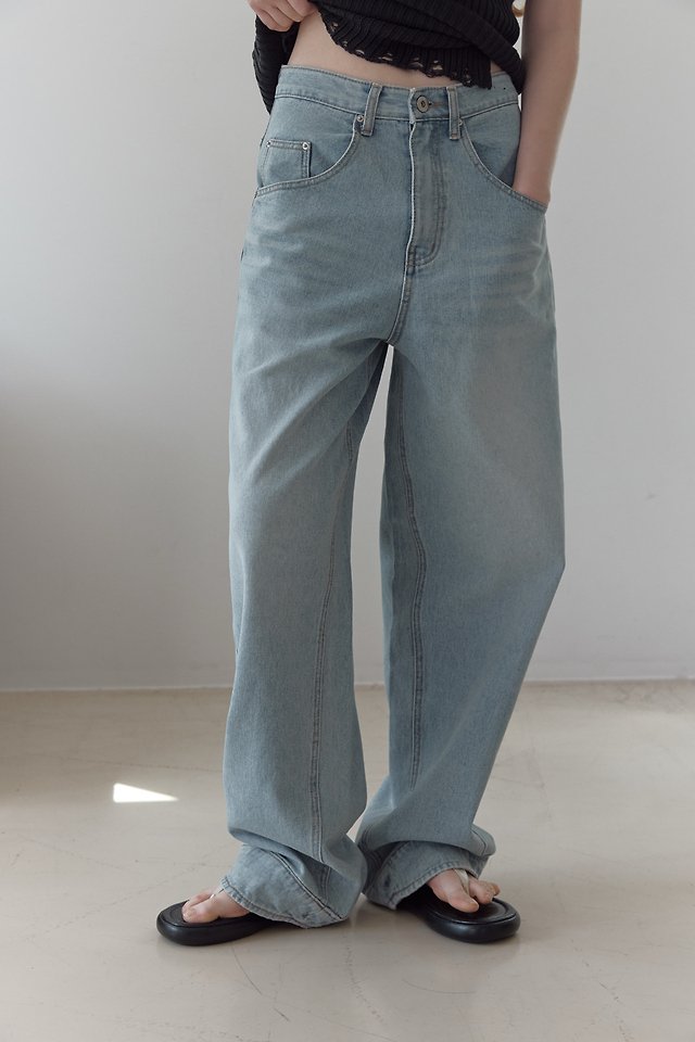 Uoov - Korean Women Fashion - #vintagekidsstyle - Berlin Denim Pants - 8