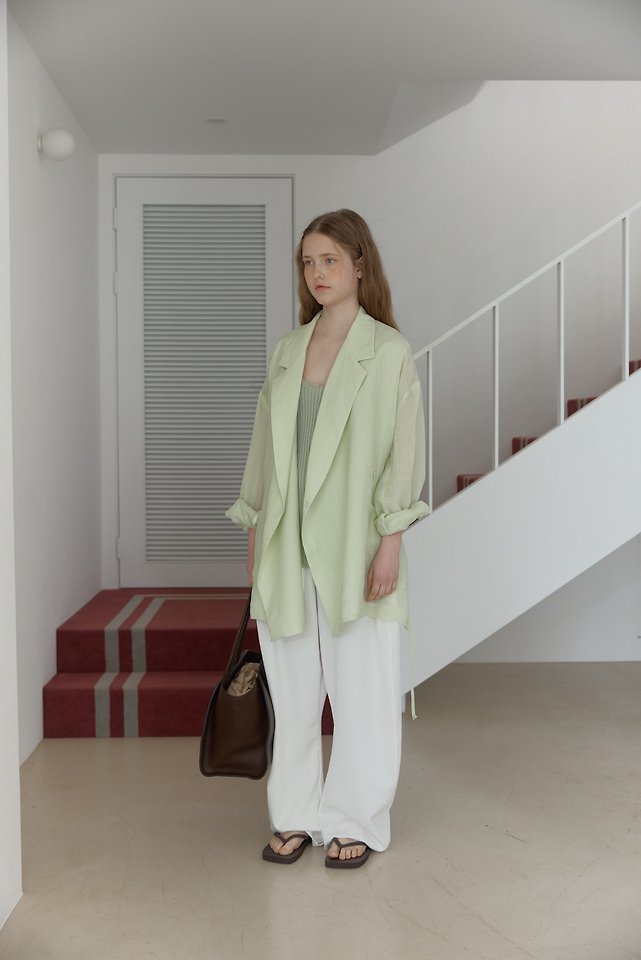 Uoov - Korean Women Fashion - #vintagekidsstyle - Over Linen Jacket - 3