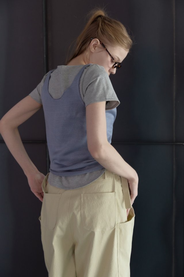 Uoov - Korean Women Fashion - #womensfashion - Ribbed Tee - 10