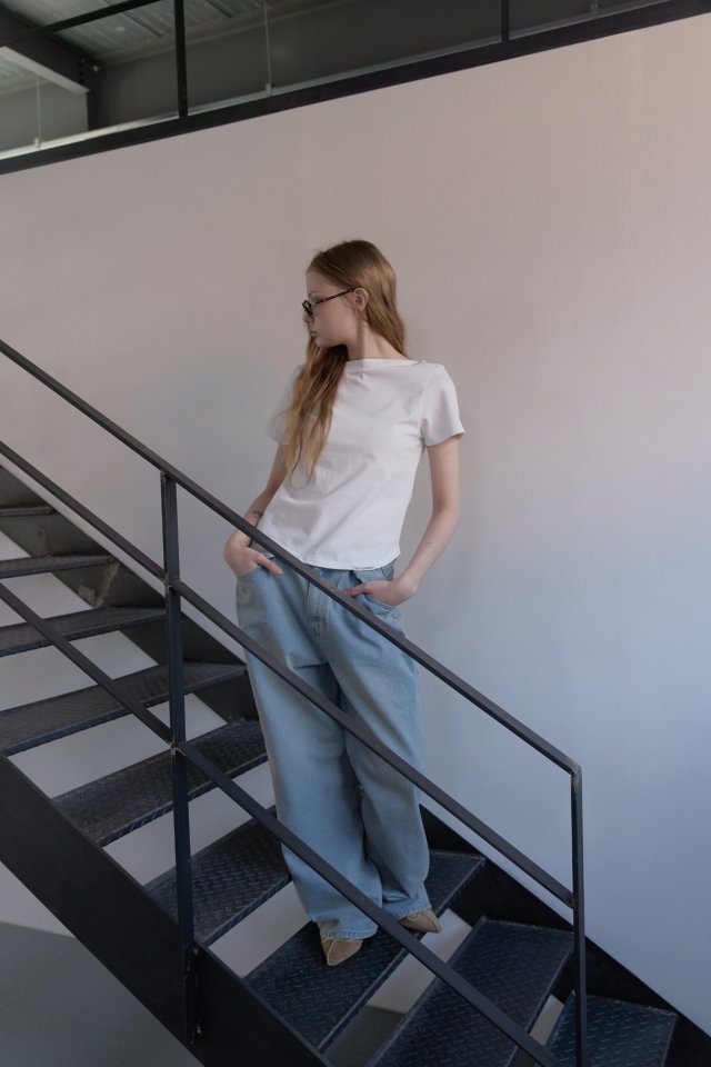 Uoov - Korean Women Fashion - #womensfashion - Ribbed Tee - 6
