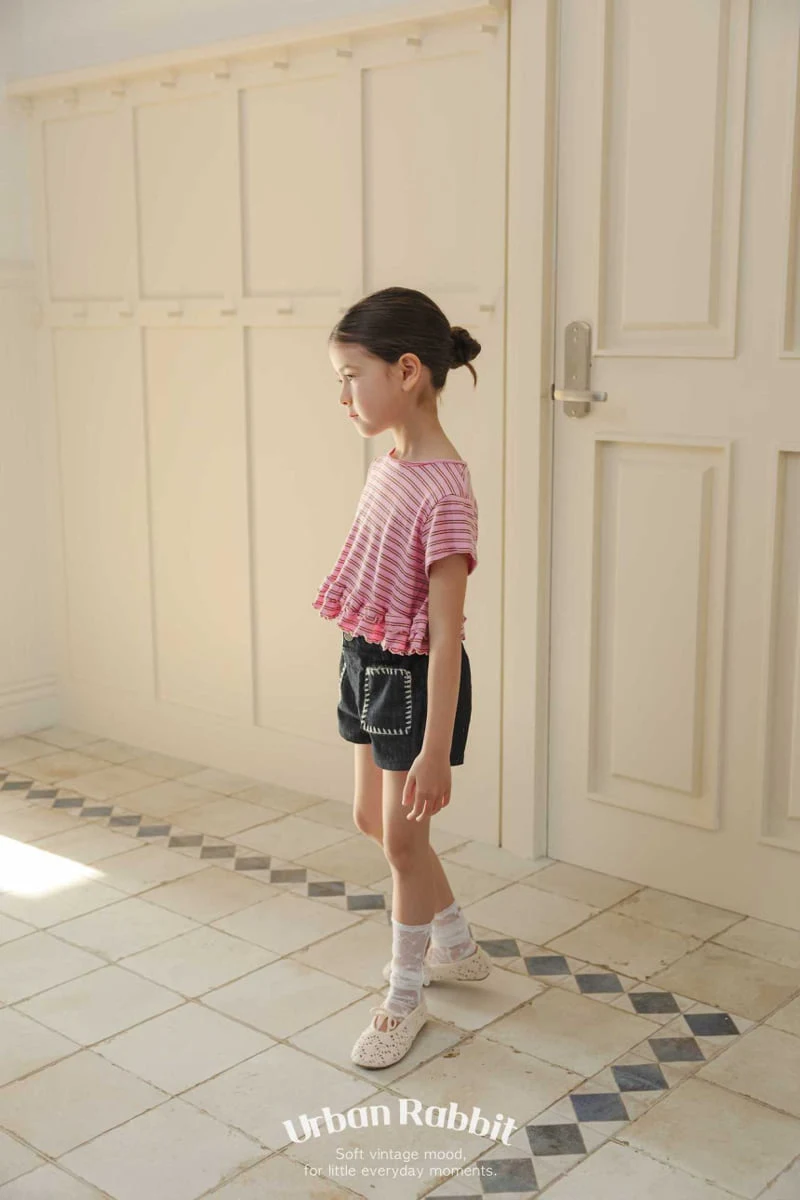 Urban Rabbit - Korean Children Fashion - #kidzfashiontrend - Stripe Frill Tee - 4