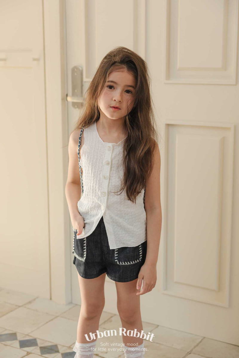 Urban Rabbit - Korean Children Fashion - #childofig - Wrinkle Button Sleeveless - 5
