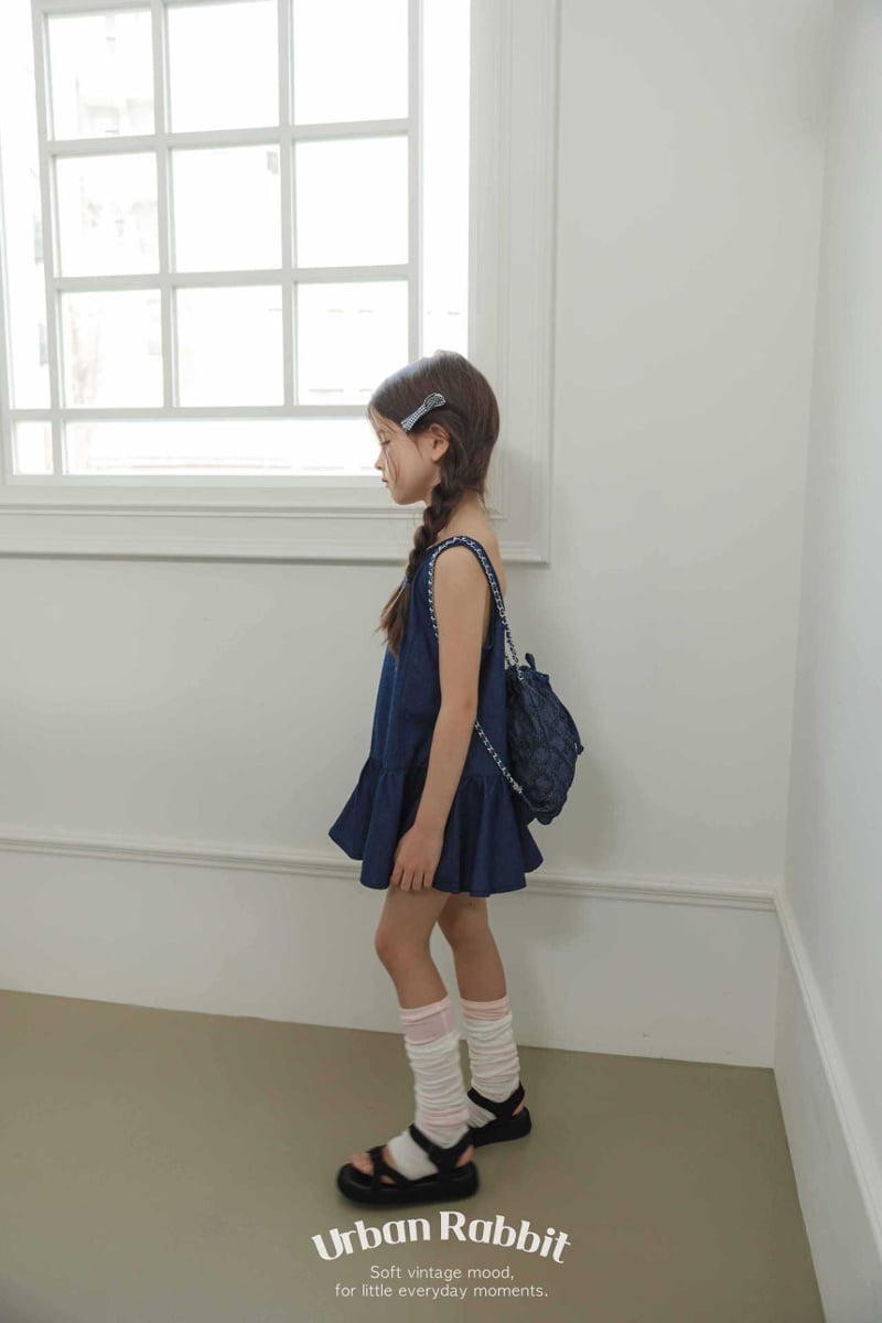 Urban Rabbit - Korean Children Fashion - #stylishchildhood - Low Denim Mini One-piece - 4