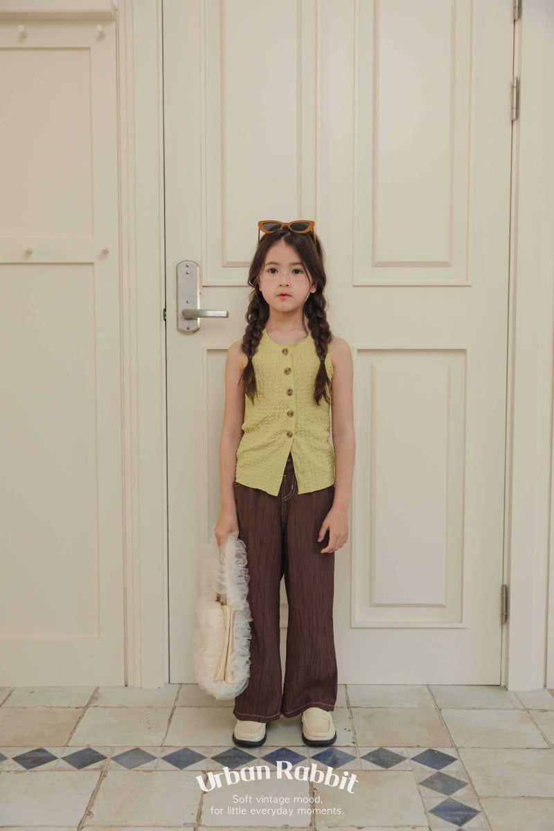 Urban Rabbit - Korean Children Fashion - #childrensboutique - Wrinkle Button Sleeveless - 6