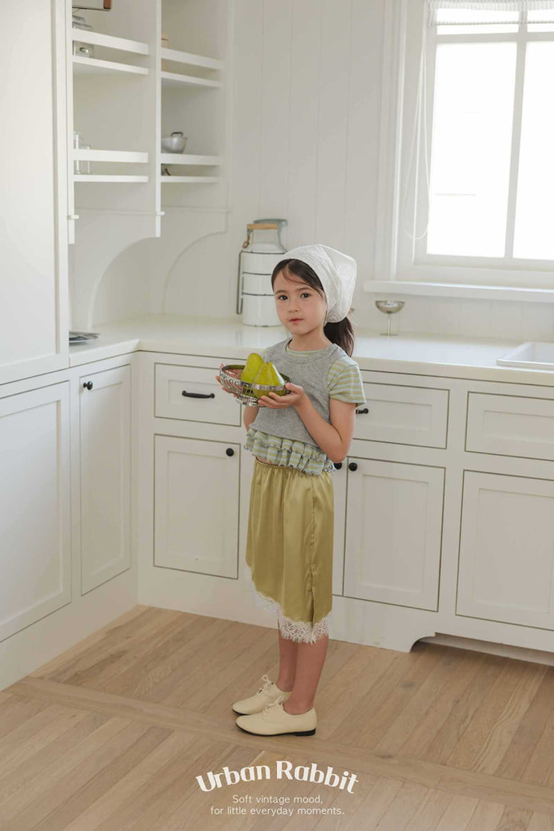 Urban Rabbit - Korean Children Fashion - #fashionkids - Unbalanced Satin Skirt - 3