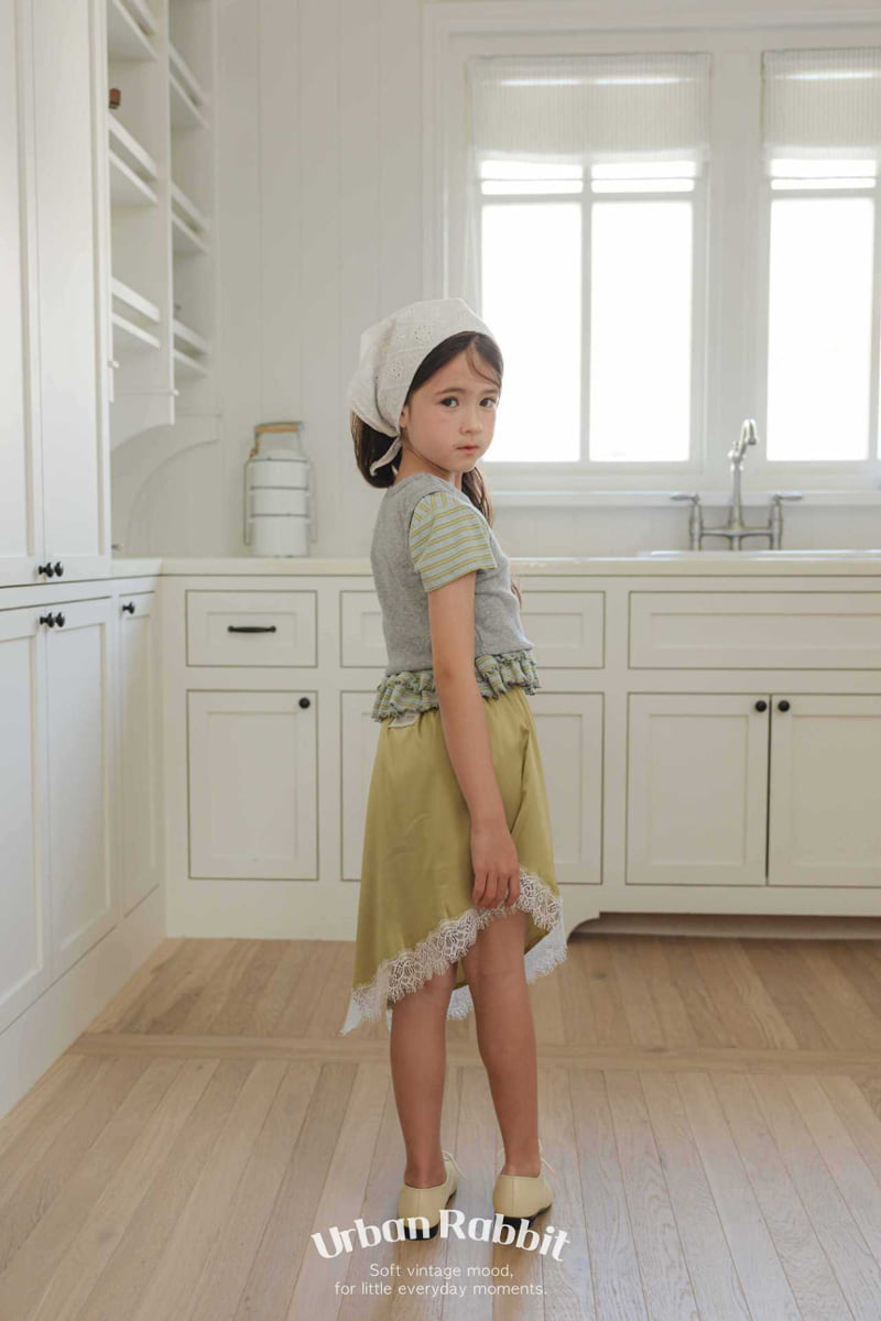 Urban Rabbit - Korean Children Fashion - #fashionkids - Unbalanced Satin Skirt - 4