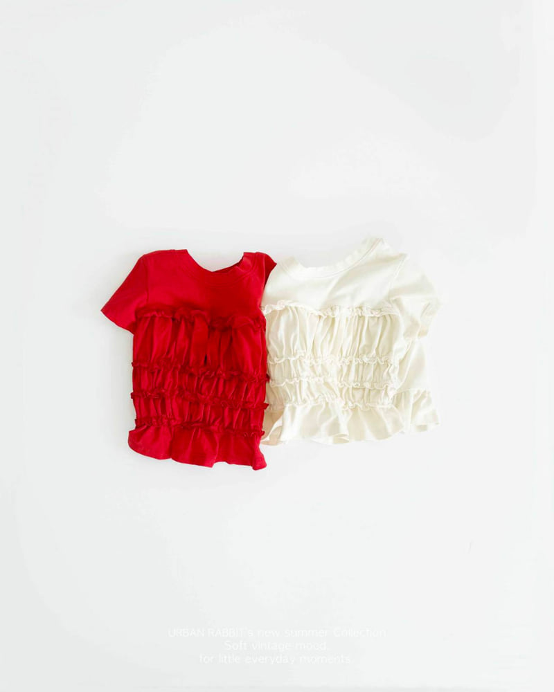 Urban Rabbit - Korean Children Fashion - #kidsstore - Frill Shirring Short Sleeve Tee