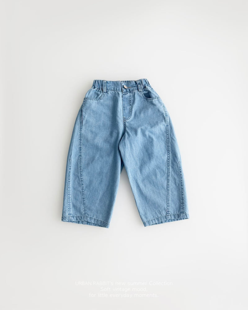 Urban Rabbit - Korean Children Fashion - #kidzfashiontrend - Denim Barrel Pants - 7