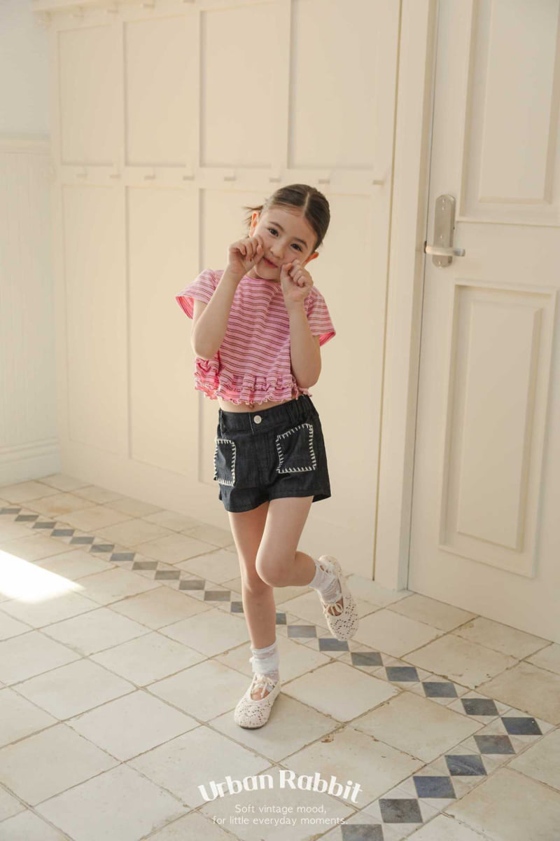 Urban Rabbit - Korean Children Fashion - #kidzfashiontrend - Stripe Frill Tee - 3