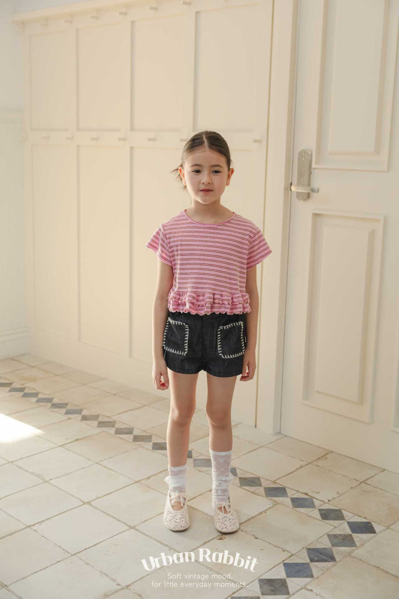 Urban Rabbit - Korean Children Fashion - #littlefashionista - Stripe Frill Tee - 5