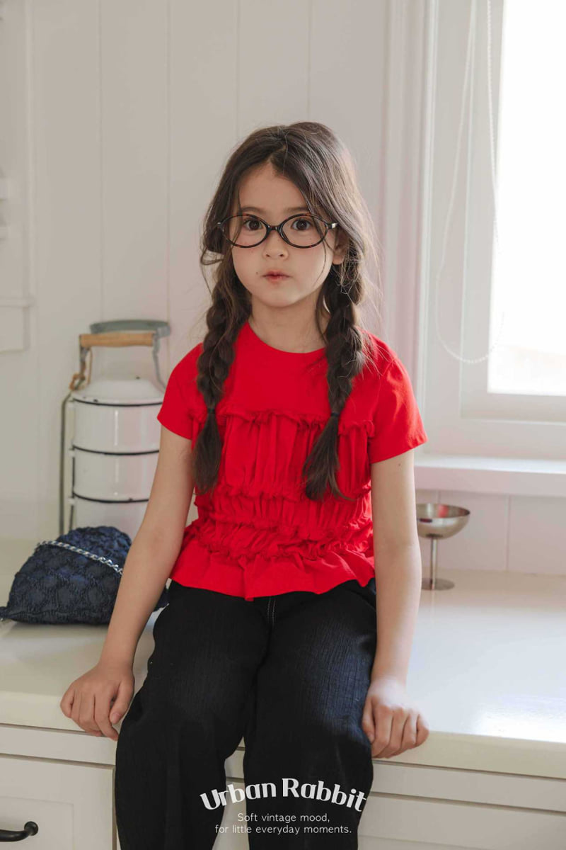 Urban Rabbit - Korean Children Fashion - #Kfashion4kids - Frill Shirring Short Sleeve Tee - 4