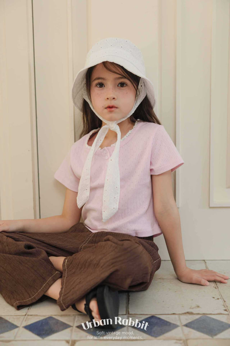 Urban Rabbit - Korean Children Fashion - #littlefashionista - Eyelet Henley Neck Tee - 4