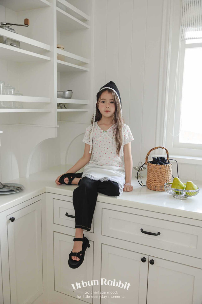Urban Rabbit - Korean Children Fashion - #magicofchildhood - Rose Cap Sleeve Tee - 3