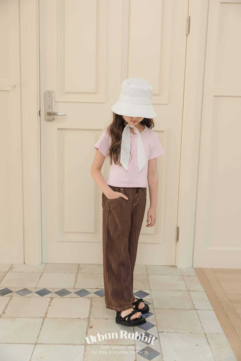 Urban Rabbit - Korean Children Fashion - #minifashionista - Eyelet Henley Neck Tee - 5
