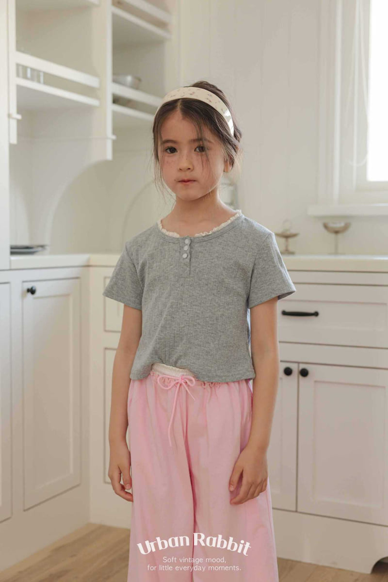 Urban Rabbit - Korean Children Fashion - #stylishchildhood - Eyelet Henley Neck Tee - 9