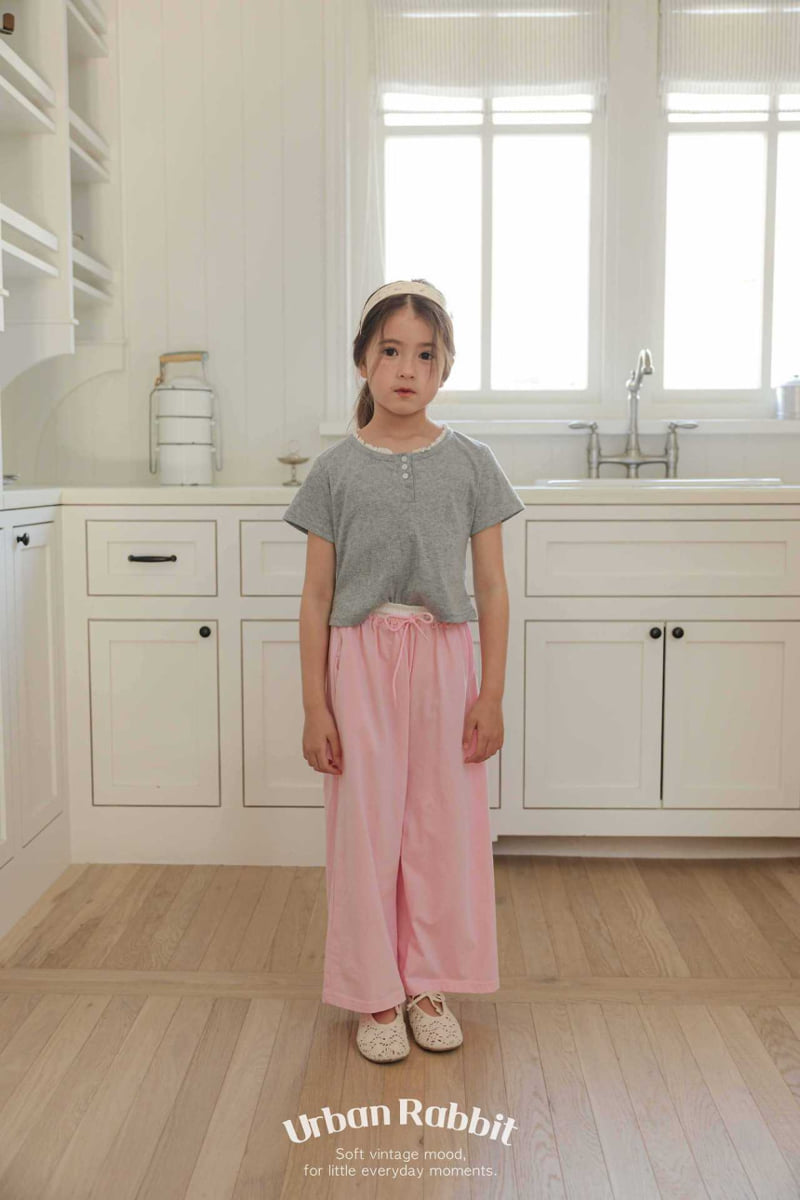 Urban Rabbit - Korean Children Fashion - #todddlerfashion - Eyelet Henley Neck Tee - 7