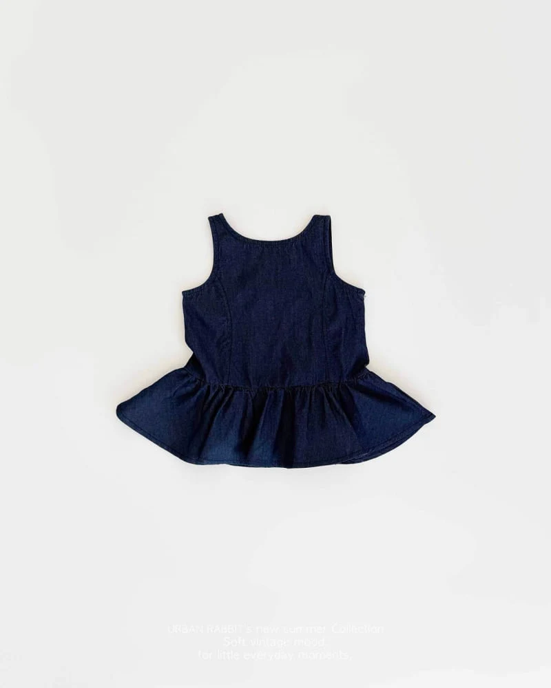 Urban Rabbit - Korean Children Fashion - #todddlerfashion - Low Denim Mini One-piece