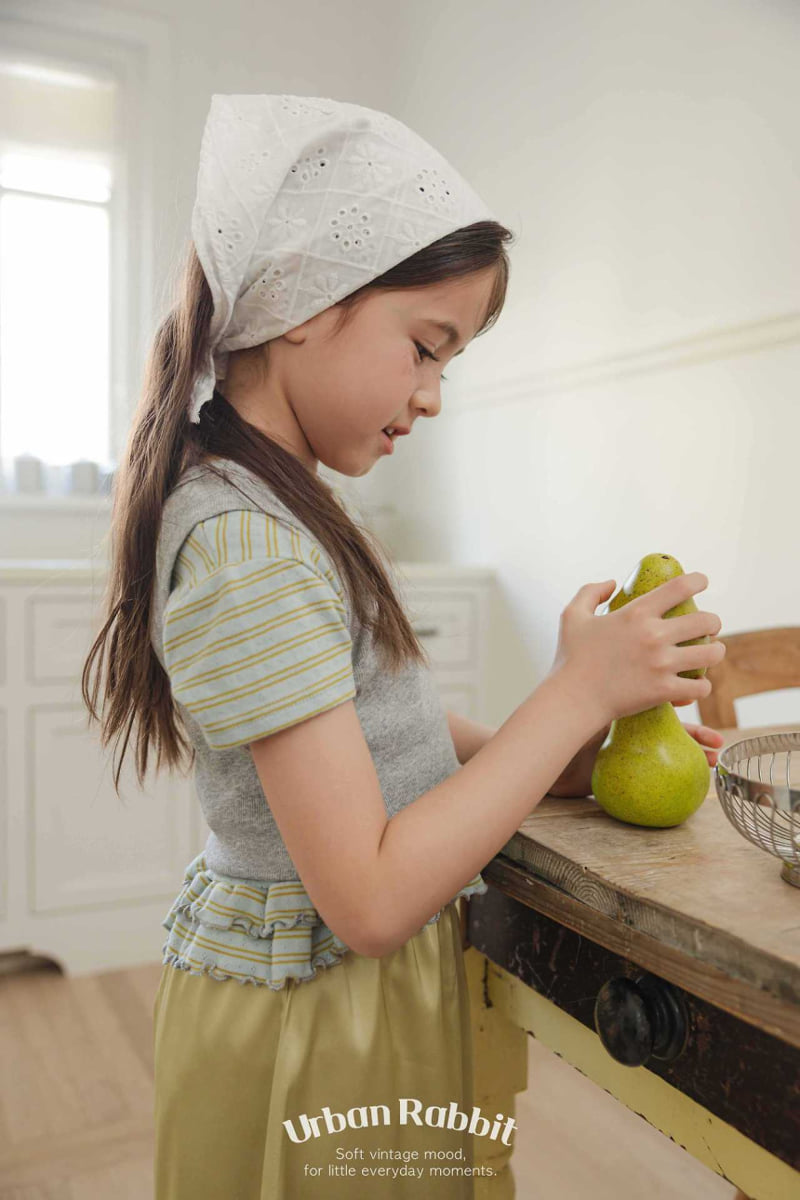 Urban Rabbit - Korean Children Fashion - #toddlerclothing - Stripe Frill Tee - 10