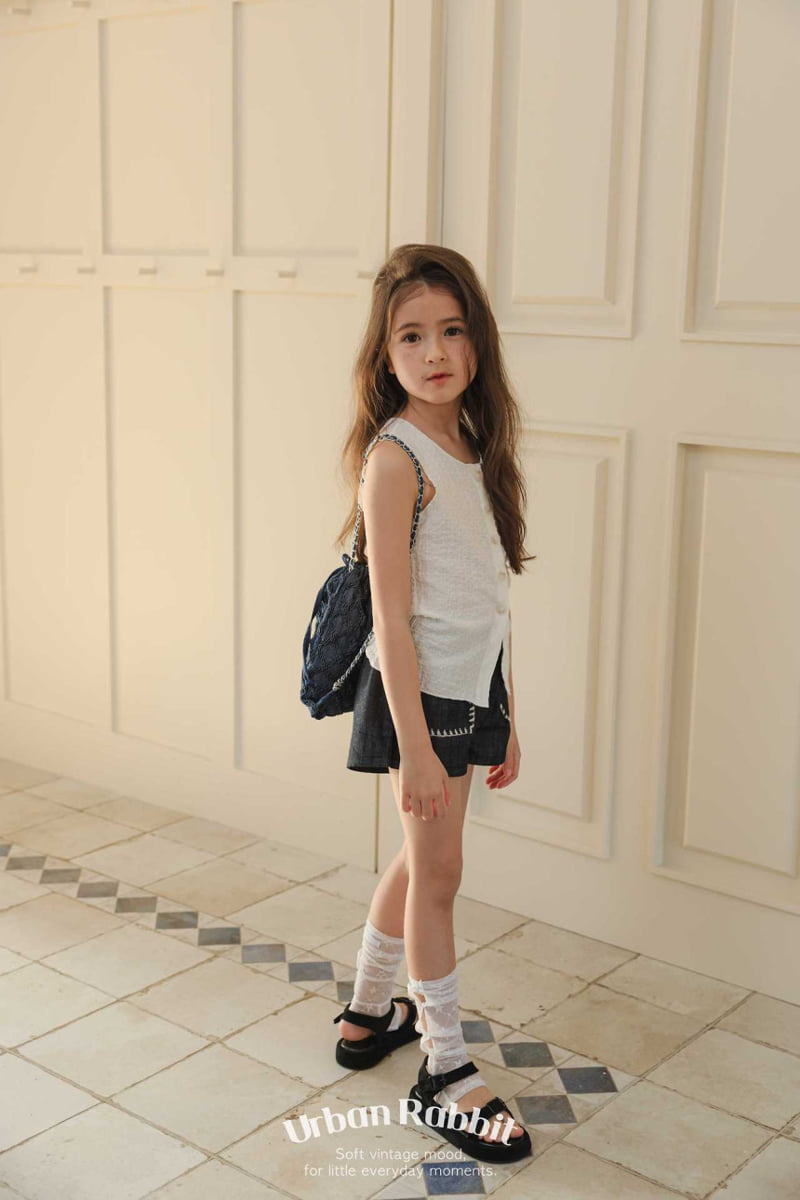 Urban Rabbit - Korean Children Fashion - #toddlerclothing - Wrinkle Button Sleeveless - 3