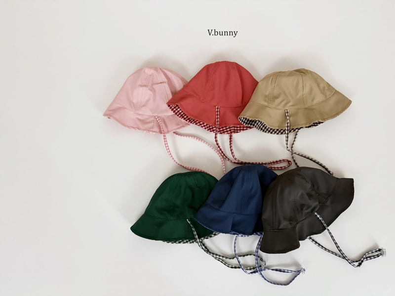 V Bunny - Korean Children Fashion - #designkidswear - Reversible Check Bucket Hat - 5