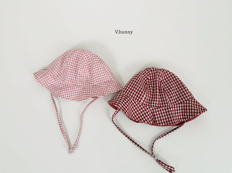 V Bunny - Korean Children Fashion - #discoveringself - Reversible Check Bucket Hat - 6