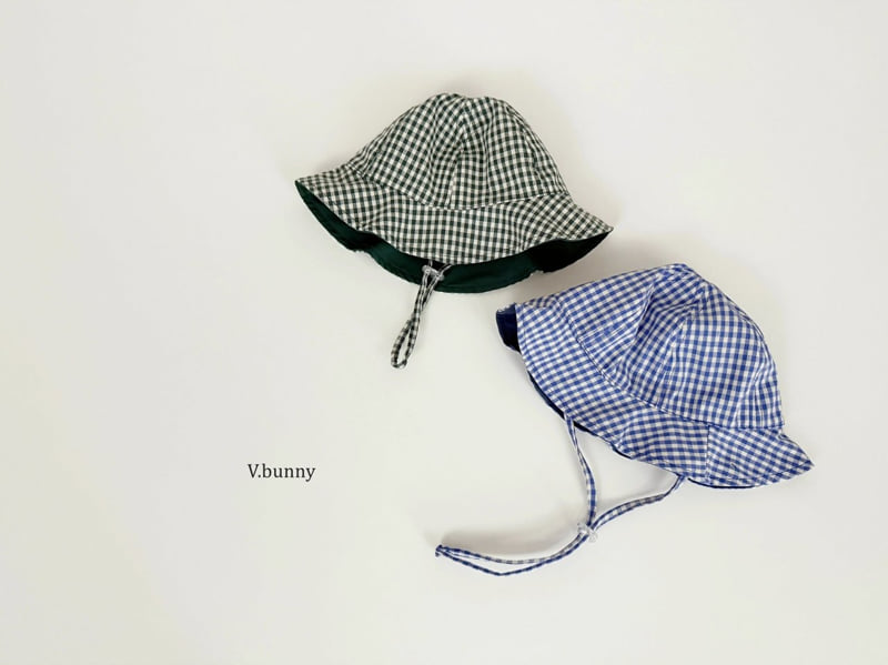 V Bunny - Korean Children Fashion - #kidsstore - Reversible Check Bucket Hat - 9