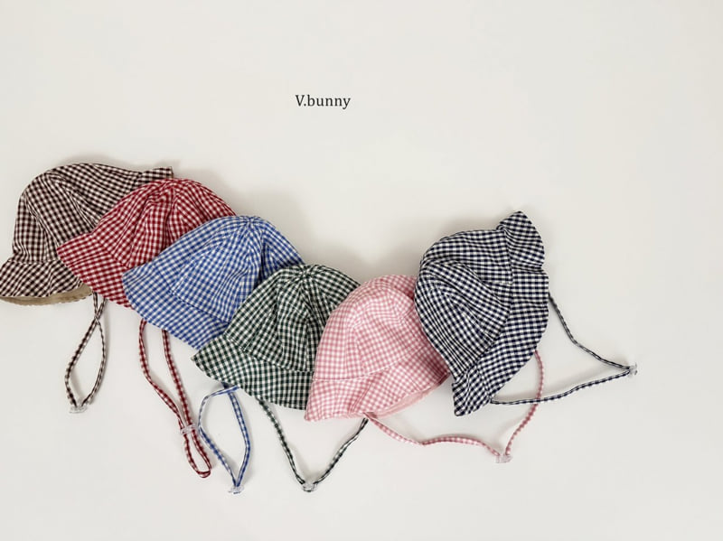 V Bunny - Korean Children Fashion - #stylishchildhood - Reversible Check Bucket Hat - 2