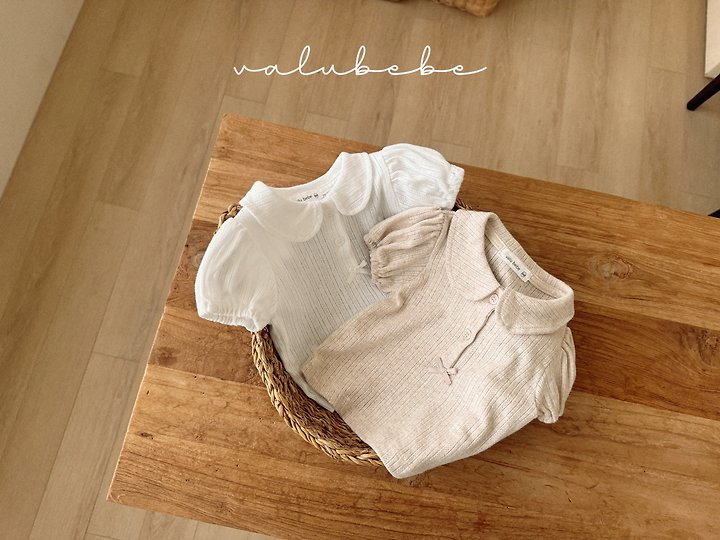 Valu Bebe - Korean Baby Fashion - #babyboutique - Eyelet Round Puff Tee