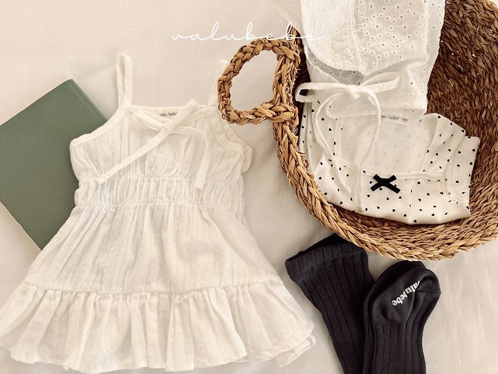 Valu Bebe - Korean Baby Fashion - #babyboutique - Shirring Strap One-piece - 8