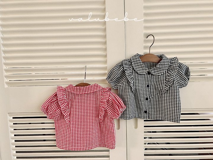 Valu Bebe - Korean Baby Fashion - #babyboutique - Bandi Check Blouse
